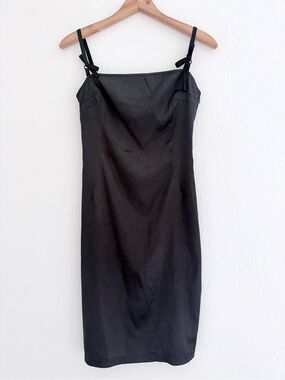 Dolce & Gabbana satin finish slip Little Black dress Vintage D&G iconic Luxury